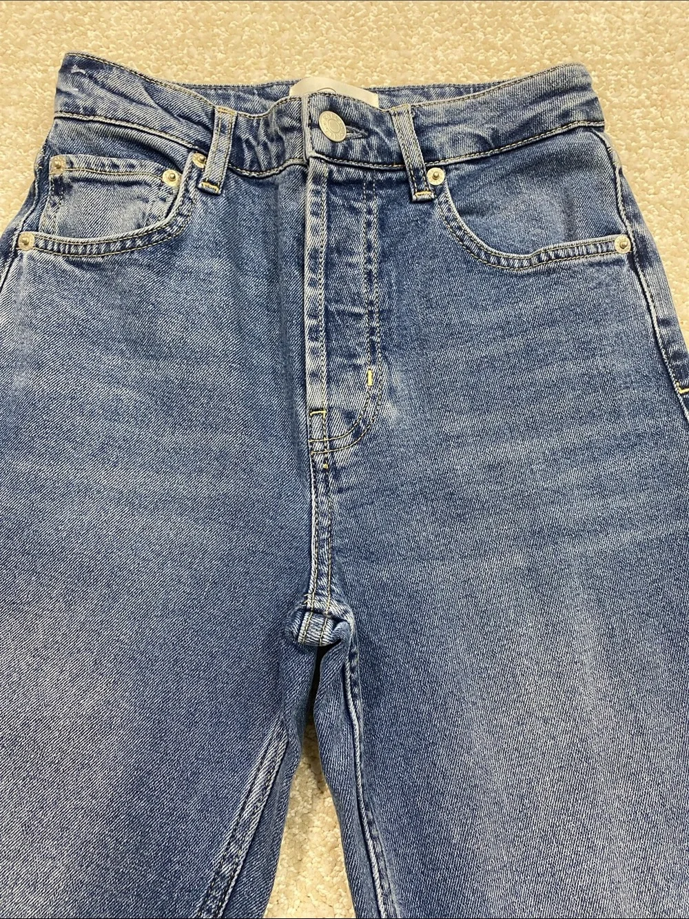 Rails Straight-Leg Jeans in Light Blue Wash High rise straight Size 24 100%Cott